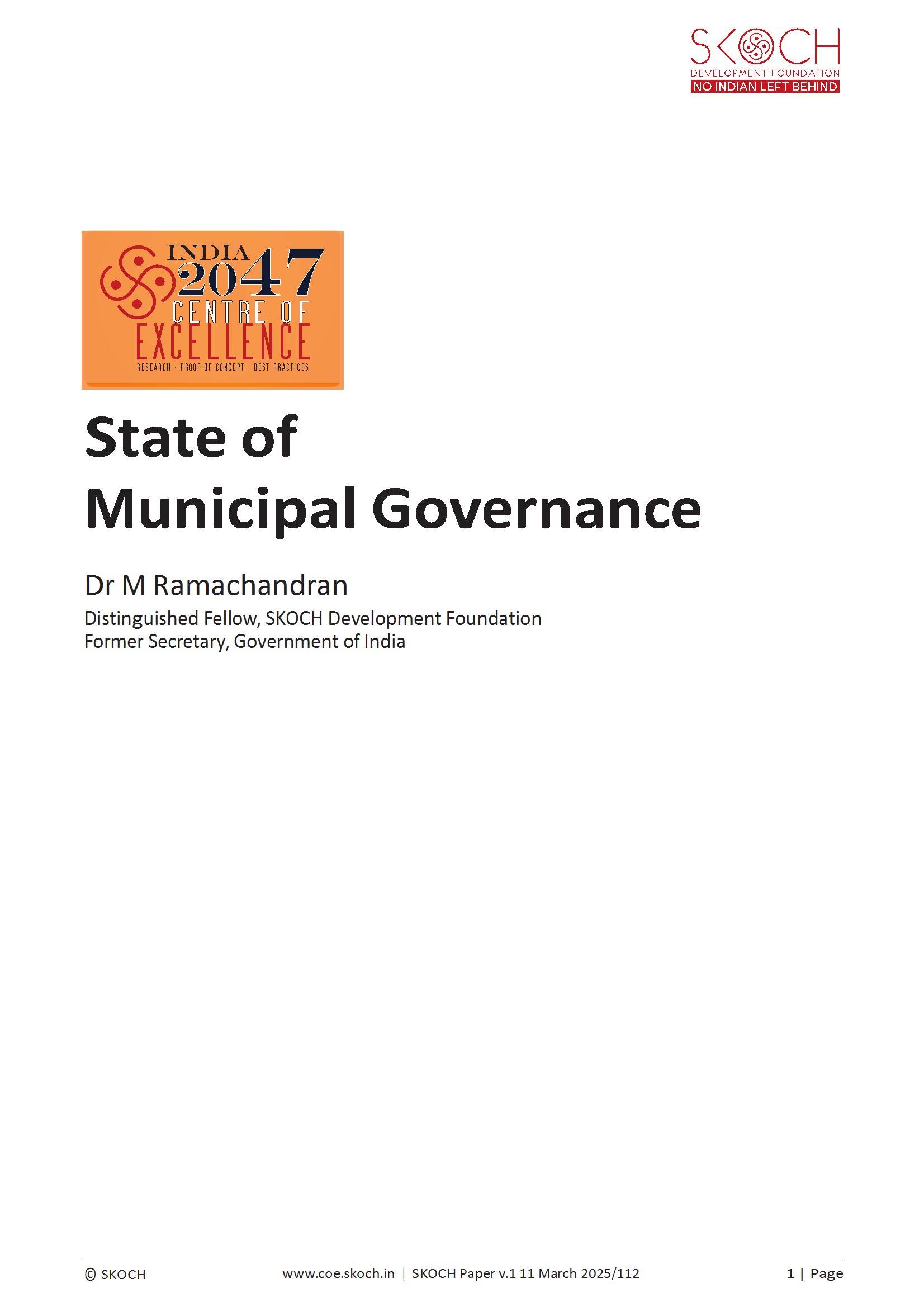 State of Municipal Governance